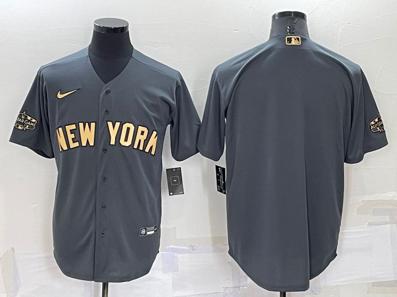Men New York Yankees Blank Grey 2022 All Star Nike MLB Jersey